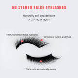 Boxtoday 7 Pairs Fluffy False Eyealshes, Fox Cat Eye Lashes Winged False Eyelashes With Eyeliner Effect Natural Look, 6D Silk Lashes