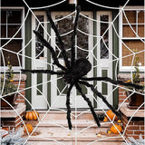 Boxtoday 30cm/50cm/75cm/90cm/125cm/150cm/200cm Halloween Giant Black Plush Spider Decoration Haunted House Prop Indoor Outdoor Decor