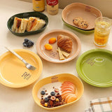 Boxtoday Ins Style Korean Blogger Same Plate Elliptical Beef Plate Western Cuisine Plate Premium Afternoon Tea One Person Tableware