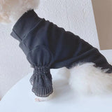 Boxtoday Winter Cat Dog Clothes Warm Pet Clothing For Small Yorkie Pet Clothing Cute Sweet Lace Design Indoor Pet Clothes