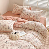 Boxtoday Ins Jacquard Girls Comfort Bedding Set Soft  Cotton Bed Sheet  Quilt Cover Pillowcase Bed Linens comforter sets 이불세트 이불커버세트