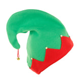 Boxtoday Plush Material Christmas Hat Festive Metal Bell Curled Peak Plush Hat Unisex Santa Hat For Costume Accessory