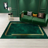 Boxtoday Modern Light Luxury Living Room Sofa Coffee Table Carpet Simple Dark Green Porch Entry Non-slip Rug Children's Room Bedside Rugs