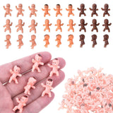 Boxtoday 60/100/120pcs Vintage Miniature Plastic Babies Brown Latin Pink Baby Dolls Cake Decor Baby Shower Gender Reveal Party Favors