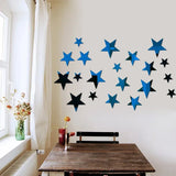 Boxtoday 20pcs Star Wall Sticker 3D Acrylic Irregular Mirror Vanity Living Room Decoration Cartoon Wall Stickers for Kids Room Home Decor