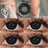 Boxtoday 1pair Color Contact Lenses for Eyes Black Lenses Cosmetic Big Eye Lenses Gray Pupils Lens Yearly Natural Eye Contacts