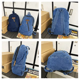 Boxtoday Gift Denim Backpacks Y2K Women's Backpack Canvas Shoulders Bag Sports Knapsack Quality Packbag Vintage Rucksack Student Jeans Mochila