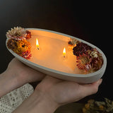 Boxtoday Oval Cement Ship Candle Jar Silicone Molds Concrete Wax Box Candle Tray Jewelry Storage Containers DIY Crafts Gifts Home Decor