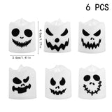 Boxtoday 6pcs Halloween Led Ghost Pumpkin Candle Light Glowing Lamp Halloween Party Home Bar Decoration Haunted House Horror Props