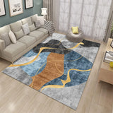 Boxtoday Nordic Style Living Room Carpet Indoor Gilt Abstract Square Floor Mat Printed Sofa Coffee Table Rug Home Decoration Washable Mat