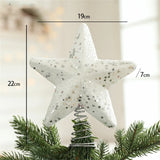 Boxtoday Sprinkled Christmas Tree Decoration Eye-Catching Glittering Pink Tree Decoration Shimmering Top Star for New Year