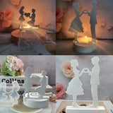 Boxtoday Man and Women Lovers Candle Holder Silicone Mold DIY Happy Wedding Gift 3D Candlestick Mold Resin Gypsum Mould Home Decor