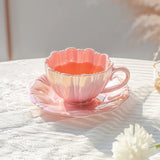 Boxtoday 240ML Ceramic Cup Ins High Beauty Coffee Cups Premium and Exquisite Afternoon Flower Tea Mug Household Mugs and Plate Set