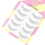 Boxtoday 5 Pairs V-shaped Natural False Eyelashes Transparent Stem 3D Korean Manga Eyelashes Eye Makeup Eyelashes Supplies Wholesale