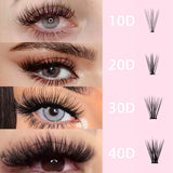 Boxtoday Newest 240 Clusters 20D DIY Cluster Eyelashes Extension Segmented Premade Fans Russian Natural lash Extension Supplier