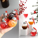 Boxtoday Christmas Fillable Wine Tree Ornaments Light Bulbs Bells Christmas Tree Shape Plastic Transparent Balls Home Party Decorations