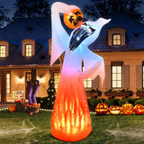 Boxtoday 240cm 270cm Halloween Home Outdoor Decoration Arch Door Scary Ghost Pumpkin Witch Blow Up Halloween Party Decor Prop