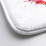 Boxtoday Halloween Blood Bathroom Carpet Quick Drying Footprints Halloween Decor Floor Rug With Anti-Slip Bottom Shower Mat Bloody