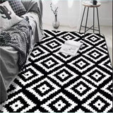 Boxtoday Zebra Printed Carpet Black and White Simplicity Living Room Bedroom Rug Home Decoration Coffee Table Mats Bathroom Non-slip Mat