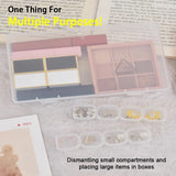 Boxtoday 26/28/56 Grids Transparent Organizer Box Plastic Square Adjustable Organizers Storage Boxes For Home Makeup Jewelry Accessories