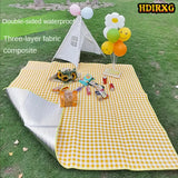 Boxtoday Picnic Mat Camping Hiking Outdoor Portable Beach Blanket Folding Camping Mat Thick Waterproof Lawn Cloth Camping Equipment Mat