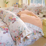 Boxtoday 100% Cotton Duvet Cover Flower Printed housse de couette Korean Bed Cover with Ruffles Comforter King Quilt Covers No Pillowcase