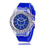 Boxtoday L34 New Women's Watch Glow Rhinestone LED Harajuku Korean Fashion Trend Male and Female Student Couple Quartz Wristwatches