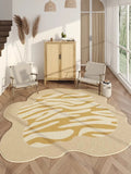 Boxtoday Irregular Creative Carpet Art Yellow Spot Rugs Comfortable Soft Play Living Room Carpets Machine Washable Easy Care Bedroom Rug