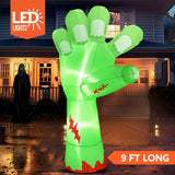 Boxtoday Giant Halloween Inflatable Arm Blow Up Halloween Yard Decoration with Built-in LEDs, Halloween Party Supplies for Yard Lawn