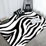 Boxtoday Zebra Printed Carpet Black and White Simplicity Living Room Bedroom Rug Home Decoration Coffee Table Mats Bathroom Non-slip Mat