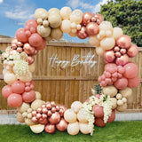 Boxtoday Double Stuffed Nude Balloon Garland Arch Kit Boho Wedding Birthday Party Rose Gold Metal Latex Balloons Baby Shower Decorations