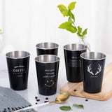 Boxtoday 304 Stainless Steel Industrial Wind Spray Paint Beer Mug Cold Water Drink  Cups and s  s Coffee   Free Shipping Cup