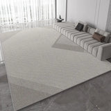 Boxtoday Light Grey Carpet Luxurious Geometric Stripes Living Room Carpets Large Size Decorative Rugs Comfortable Easy Clean Bedroom Rug