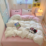 Boxtoday Ins Style Sweet Bedding Set For Girls Duvet Cover Set Soft Embroidery Bed Sheet Set Comforter Set Quilt Cover