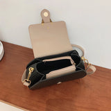 Boxtoday Gift Women Autumn Winter New Color Contrasting Diagonal Cross Bag Fashion Simple Splicing Handbag Korean Edition Single Shoulder Bag