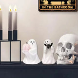 Boxtoday Halloween Ceramic Cute Spooky Ghost Decoration Doll Pink Pumpkin Bat For Home Party Festival  Doll Home Garden Decorations