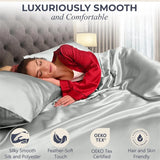 Boxtoday High End Blending Natural Mulberry Silk Bedding Set Luxury Satin Silky Bed Sheet Set Duvet Cover Fitted/Flat Sheets Pillowcase