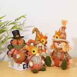 Boxtoday Fall Gnomes Harvest Faceless Doll Long Legs Plush Dolls Pumpkin Maple Leaf Autumn Halloween Christmas Thanksgiving Decor