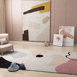 Boxtoday Geometric Fluffy Carpet for Living Room, Bedside Plush Carpets, Modern Fluffy Rug, Fitness Mat, Nordic Bedroom Carpet, Movement