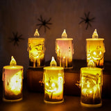 Boxtoday Halloween LED Candle Lights Horror Ghost Pumpkin Castle Hallowen Party Decoration Hanted House Horror Props Outdoor Ornaments