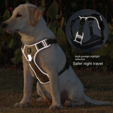 Boxtoday Adjustable Harness Dog Reflective Safety Training Walking Chest Vest Leads Collar For French Bulldog Pets Dogs Accessories