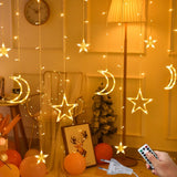 Boxtoday LED Star Lamp Curtain Garland Fairy String Lights Christmas Decoration Outdoor For Holiday Wedding Party New Year Decor