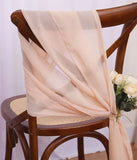 Boxtoday 24PCS 17x275cm Chiffon Chair Sashes Wedding Chair Decoration  Long For Wedding Aisle Decorations Party Banquet Event Baby Shower