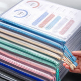 Boxtoday Mesh Zipper Storage Bags Document Bag Waterproof Zip Pouch File Folders A3 A4 A5 A6 School Office Supplies Pencil Case Organizer