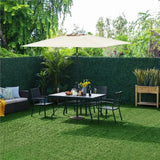 Boxtoday 27PCS Artificial Grass Tile Flooring Decor, Green, 12" X 12"Interlocking Turf Tile Artificial Grass Decor