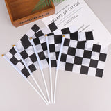 Boxtoday 10Pcs 14*21cm Black And White Square Hand Flag Racer Waving Racing Flags Car Starting Banners