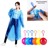 Boxtoday Portable Raincoat Ball Emergency Poncho Unisex Plastic Disposable Camping Hiking Outdoor Tools