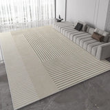 Boxtoday Light Grey Carpet Luxurious Geometric Stripes Living Room Carpets Large Size Decorative Rugs Comfortable Easy Clean Bedroom Rug