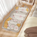 Boxtoday Cute Cat Rug Soft Comfortable Bedroom Non-Slip Rugs Machine Washable Balcony Mat Room Play Mats Living Room Sofa Edge Carpet