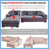 Boxtoday Geometric European Print Pattern Casual Style Sofa Cover Angular Chaise Longue Sofa Cover Sofa Cover 1Pc Elastic Chair